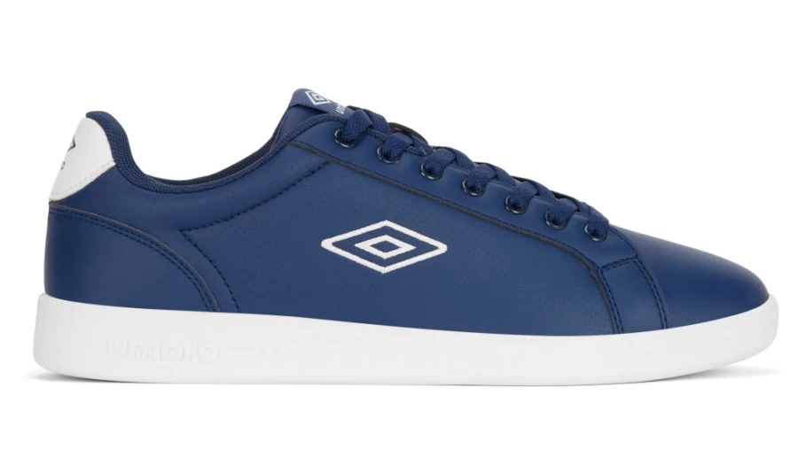 Umbro Men's Classic Cup Perf Trainers in Navy & White - Retro Football Shoes