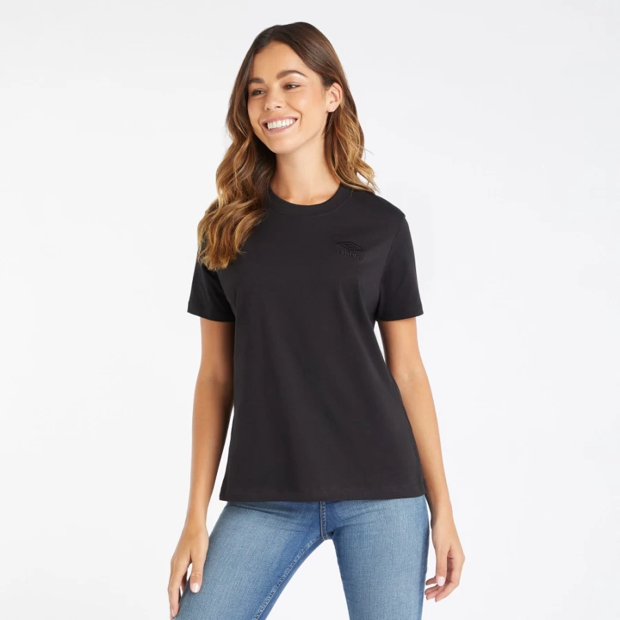 Umbro Women's Classic Black T-Shirt - Core Essential Tee