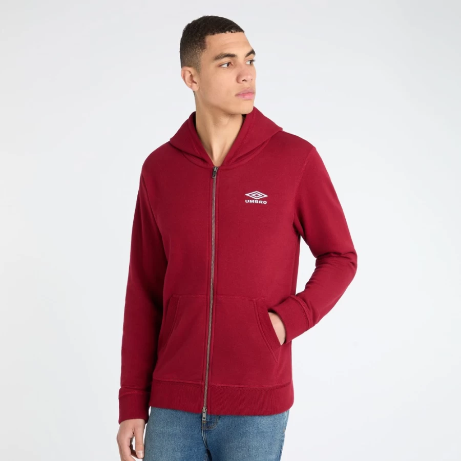Umbro Men's Rhubarb & Angel Falls Zip-Up Hoodie - Lightweight Athletic Pullover