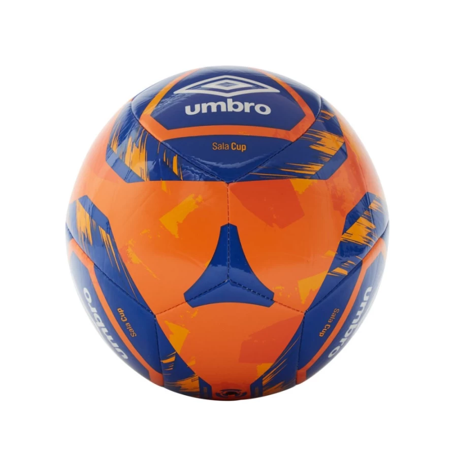 Umbro Men's Sala Cup Ni Soccer Cleats in Carrot/White/Victoria Blue