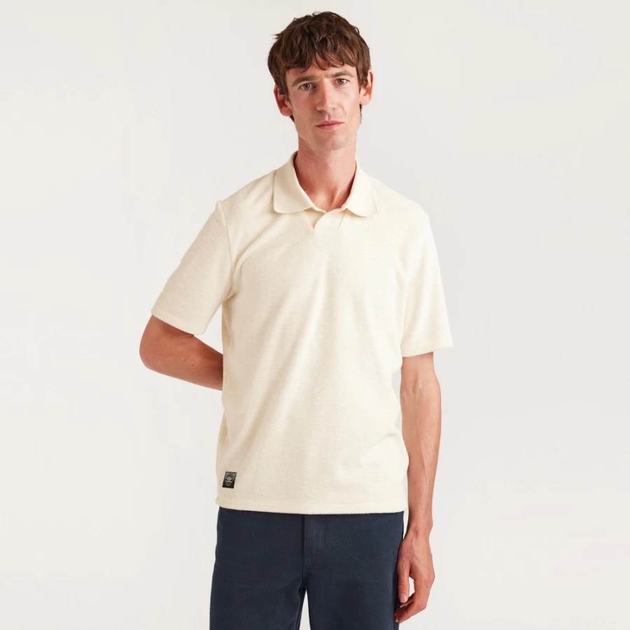 Umbro Men's Cream Percival Jersey Polo Shirt