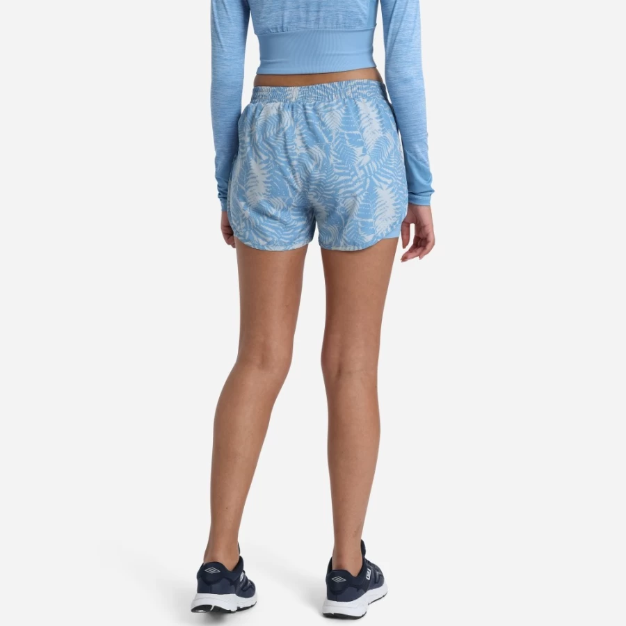 Umbro Women's Pro Training Hybrid Shorts - Allure/Silver Gray Printed Design