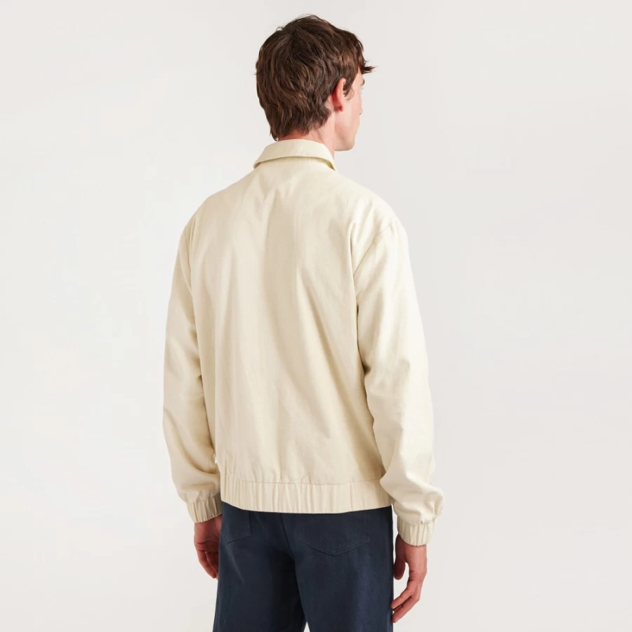 Umbro Men's Cream Tonal Tape Coach Jacket - Percival Style Athletic Wear