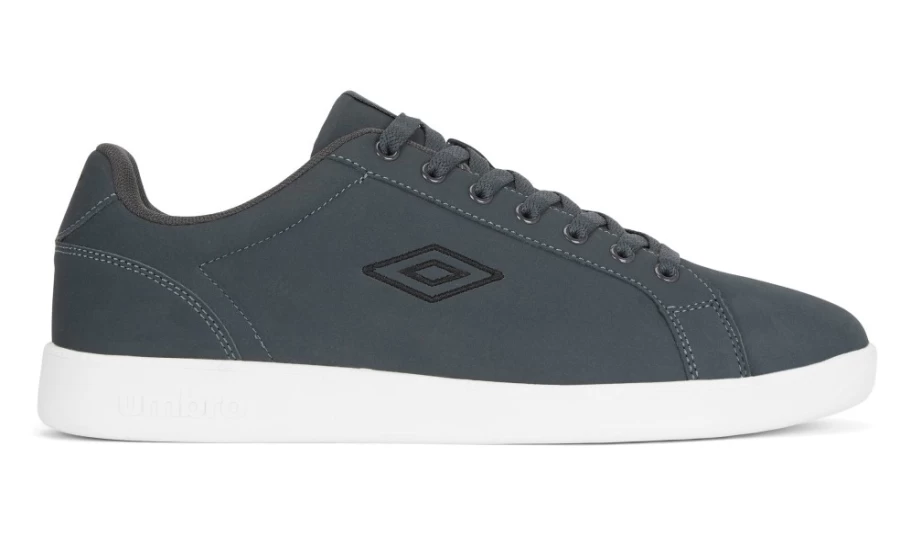 Umbro Men's Classic Cup Perf Trainers in Grey & Black - Retro Football Shoes