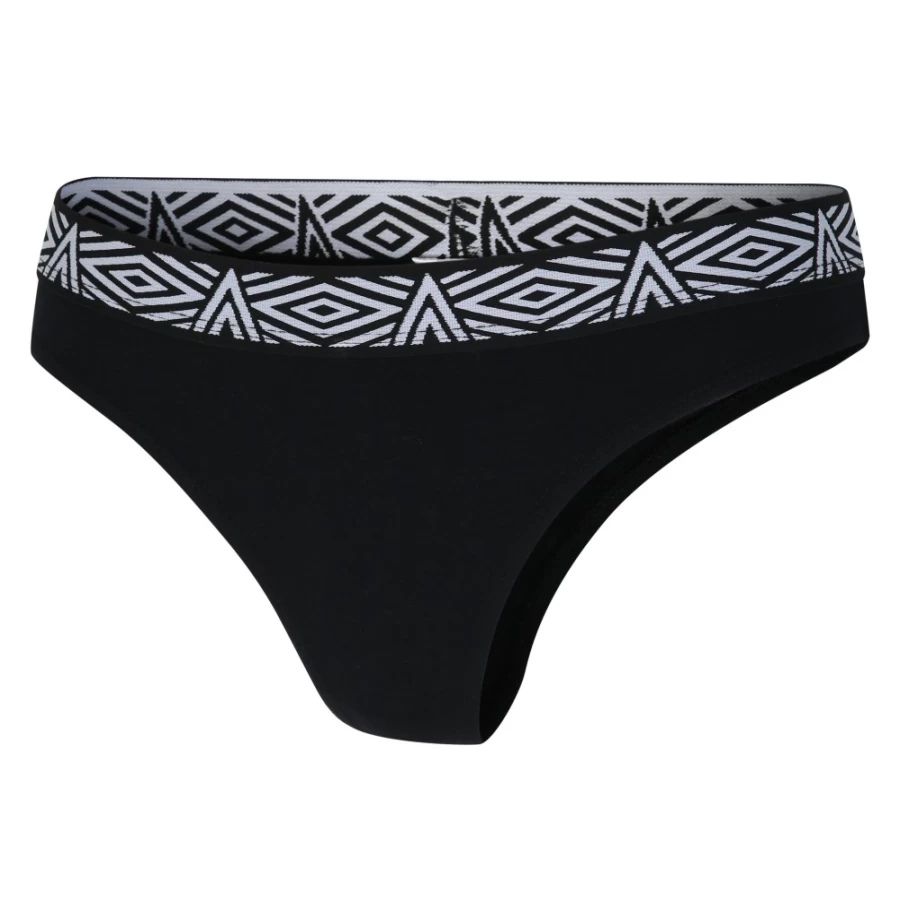 Umbro Women's Core Thongs 3-Pack - Black, Grey & White Cotton Underwear