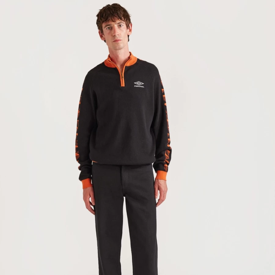 Umbro Men's Black Percival Apres Sport Knit Sweater
