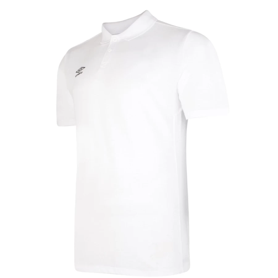 Umbro Kids Essential Polo Shirt - White & Black Junior Sport Top