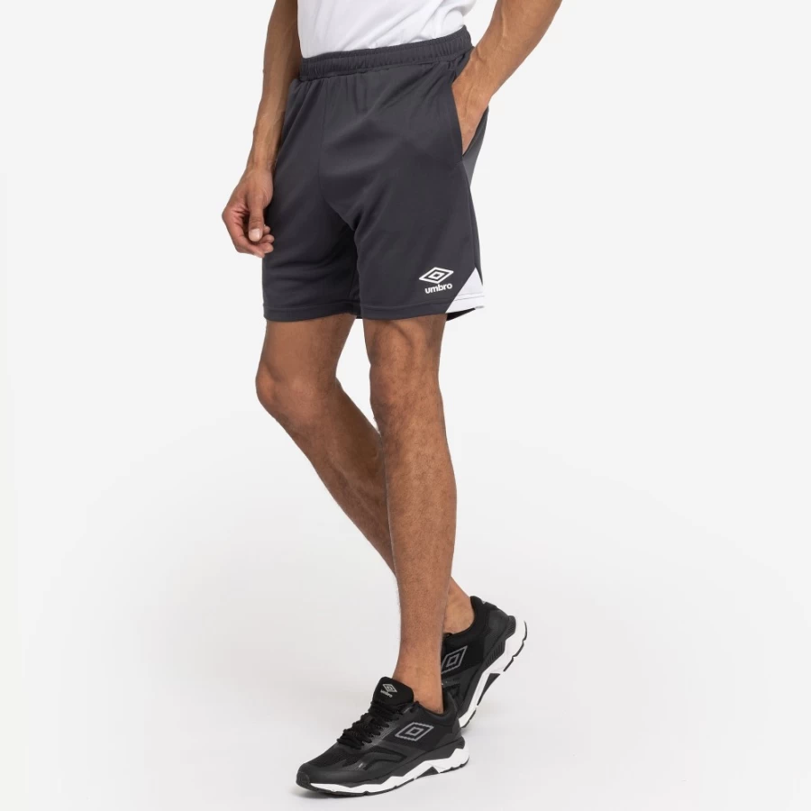 Umbro Men's Carbon & White Total Training Shorts for Athletic Performance