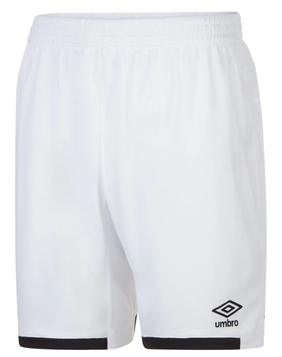 Umbro Kids Premier Short Junior - White & Black Football Shorts for Children