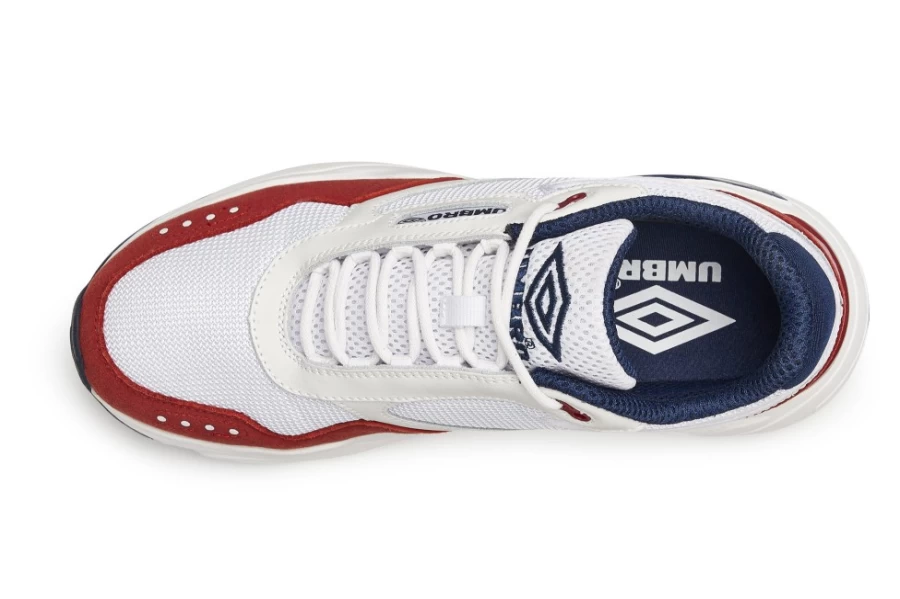 Umbro Men's Phoenix Sneakers in White, Dark Navy, Merlot - Lightweight Running Shoes