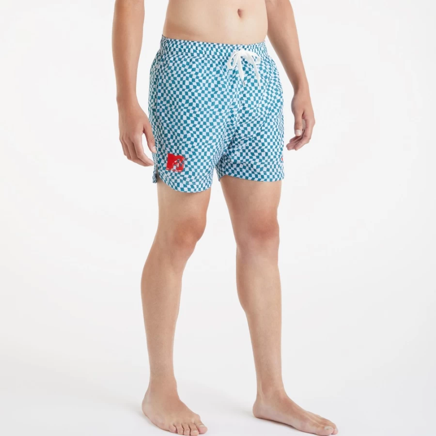 Umbro Men's Swim Shorts - Shaded Spruce & Brilliant White Quick-Dry MTB Swimwear