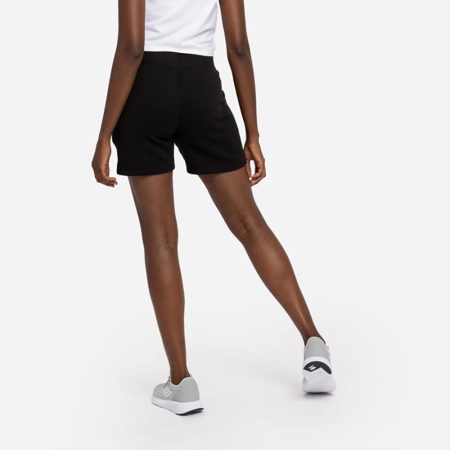 Umbro Women's Pro Fleece Elite Black Shorts - Comfortable Athletic Fleece Shorts for Women